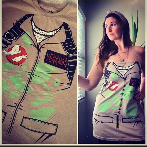 Ghostbusters Pinup Dress Halloween Graphic Tee Halter Costume Ghost Medium Movie - Picture 6 of 11
